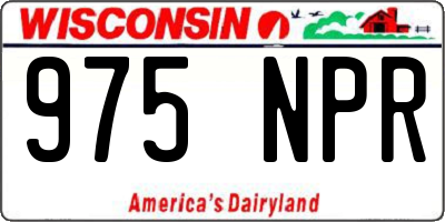 WI license plate 975NPR