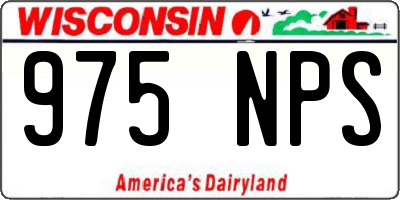 WI license plate 975NPS