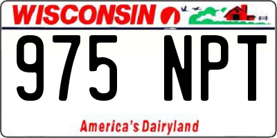 WI license plate 975NPT