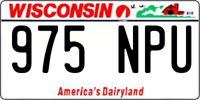 WI license plate 975NPU