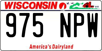 WI license plate 975NPW