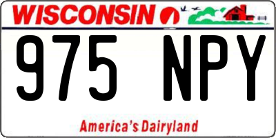 WI license plate 975NPY