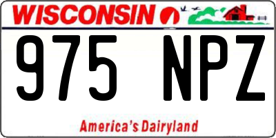 WI license plate 975NPZ