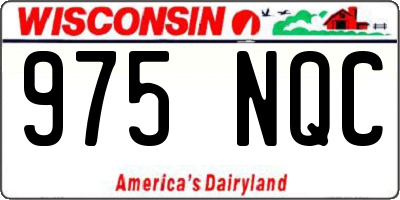 WI license plate 975NQC