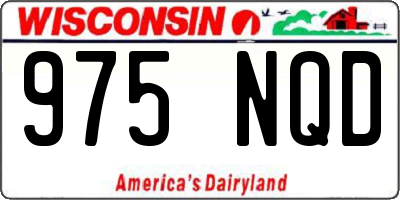 WI license plate 975NQD