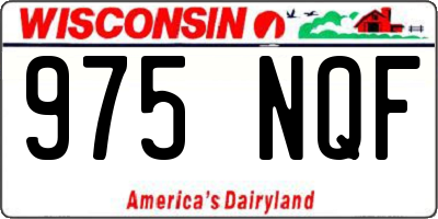 WI license plate 975NQF