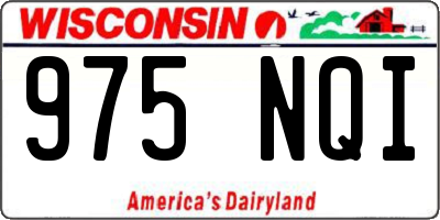 WI license plate 975NQI