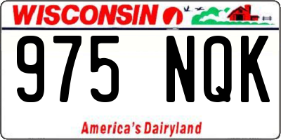 WI license plate 975NQK