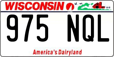WI license plate 975NQL