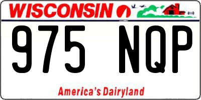 WI license plate 975NQP