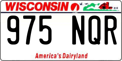 WI license plate 975NQR
