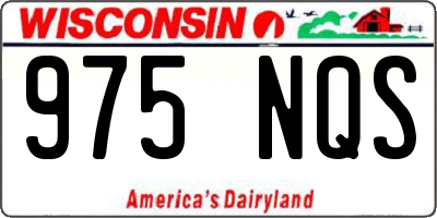 WI license plate 975NQS