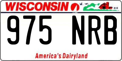 WI license plate 975NRB