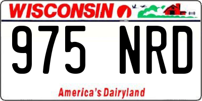 WI license plate 975NRD
