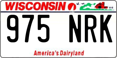 WI license plate 975NRK
