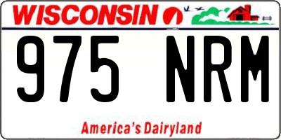 WI license plate 975NRM