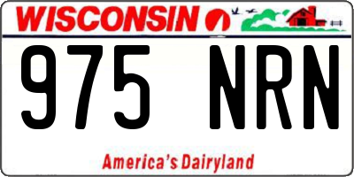 WI license plate 975NRN