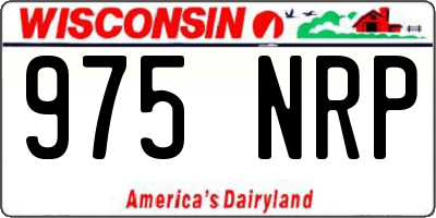 WI license plate 975NRP