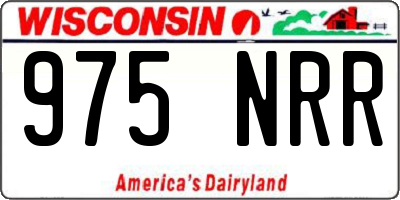 WI license plate 975NRR