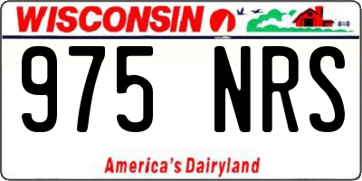 WI license plate 975NRS