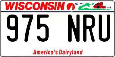 WI license plate 975NRU