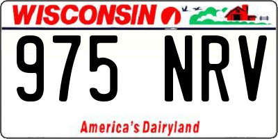 WI license plate 975NRV