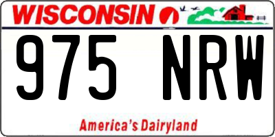 WI license plate 975NRW