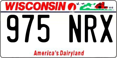 WI license plate 975NRX
