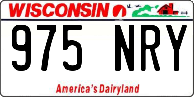 WI license plate 975NRY
