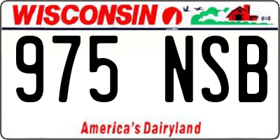 WI license plate 975NSB