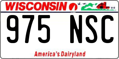 WI license plate 975NSC