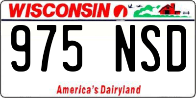 WI license plate 975NSD