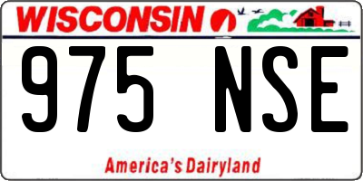WI license plate 975NSE