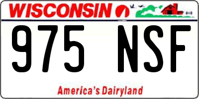 WI license plate 975NSF