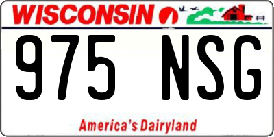 WI license plate 975NSG