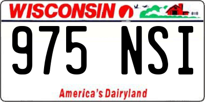 WI license plate 975NSI