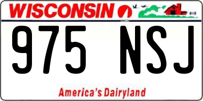 WI license plate 975NSJ