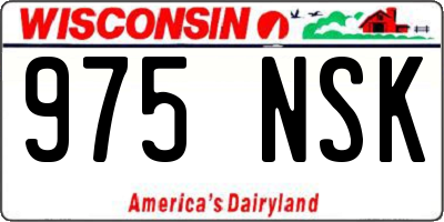 WI license plate 975NSK