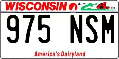 WI license plate 975NSM