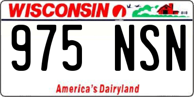 WI license plate 975NSN