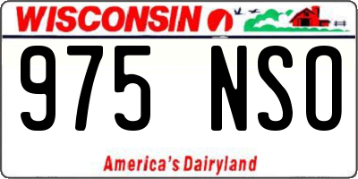 WI license plate 975NSO