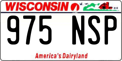 WI license plate 975NSP