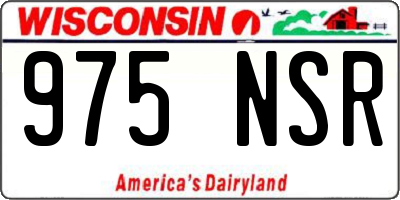 WI license plate 975NSR