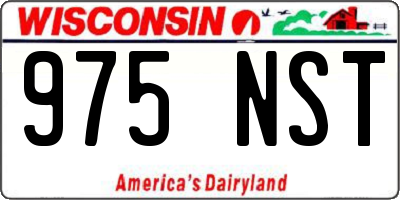 WI license plate 975NST