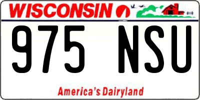 WI license plate 975NSU