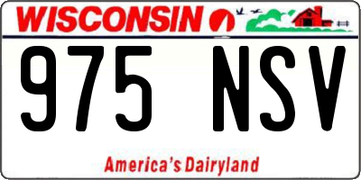 WI license plate 975NSV