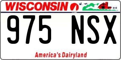 WI license plate 975NSX