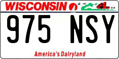 WI license plate 975NSY