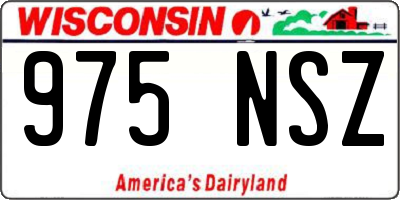 WI license plate 975NSZ