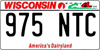 WI license plate 975NTC